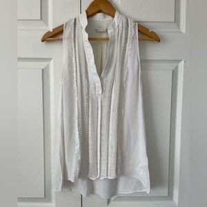 Alice +Olivia Sleeveless Semi sheer blouse